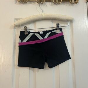 Stylish Black and Pink Spandex Shorts